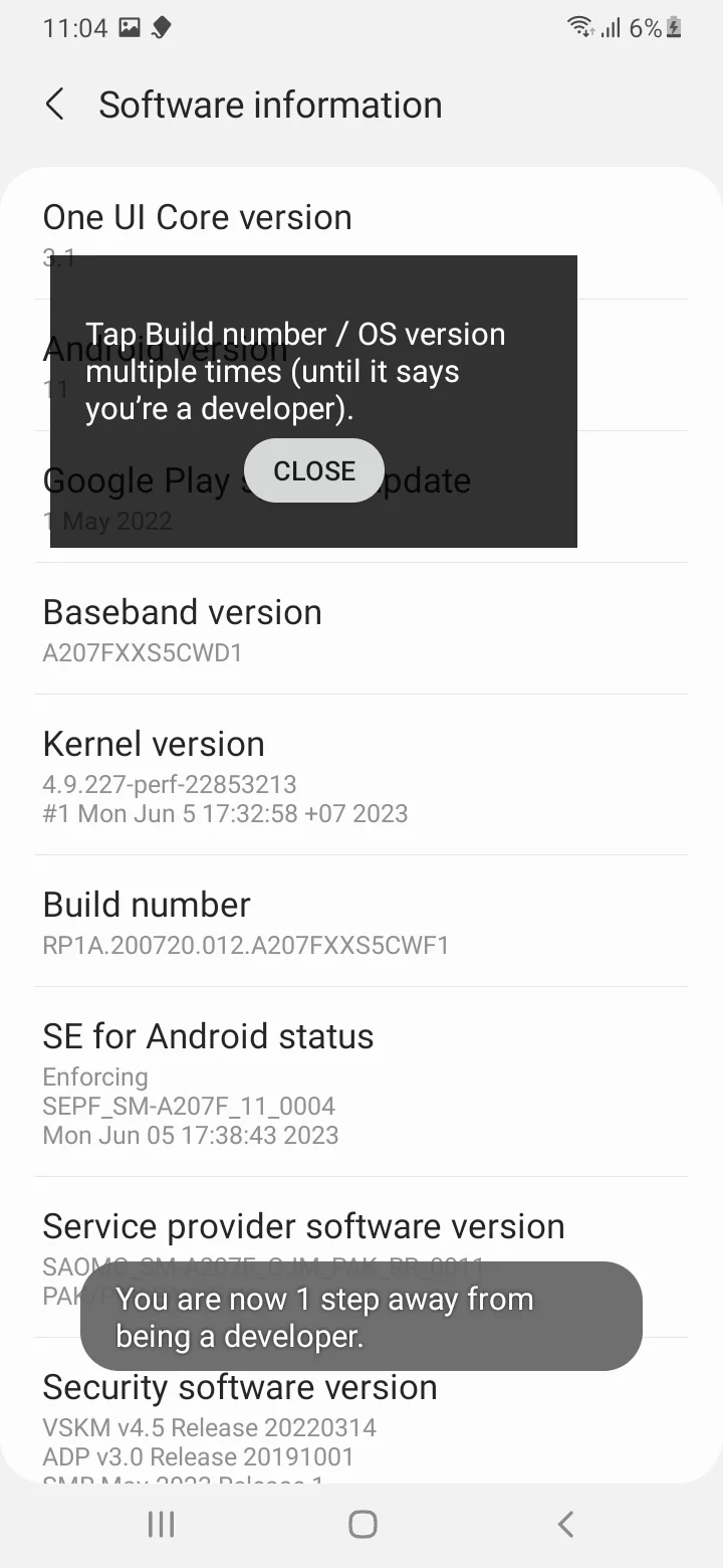 installation step