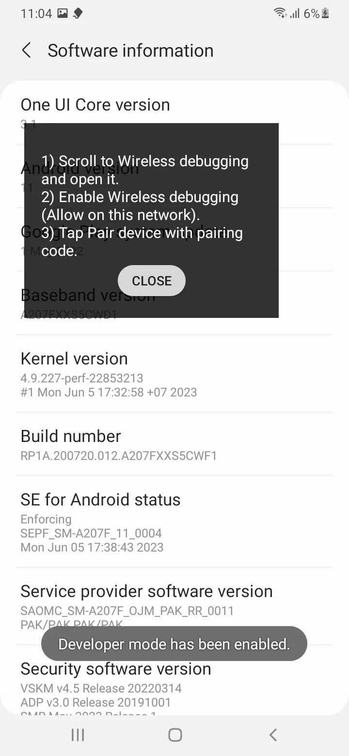 installation step