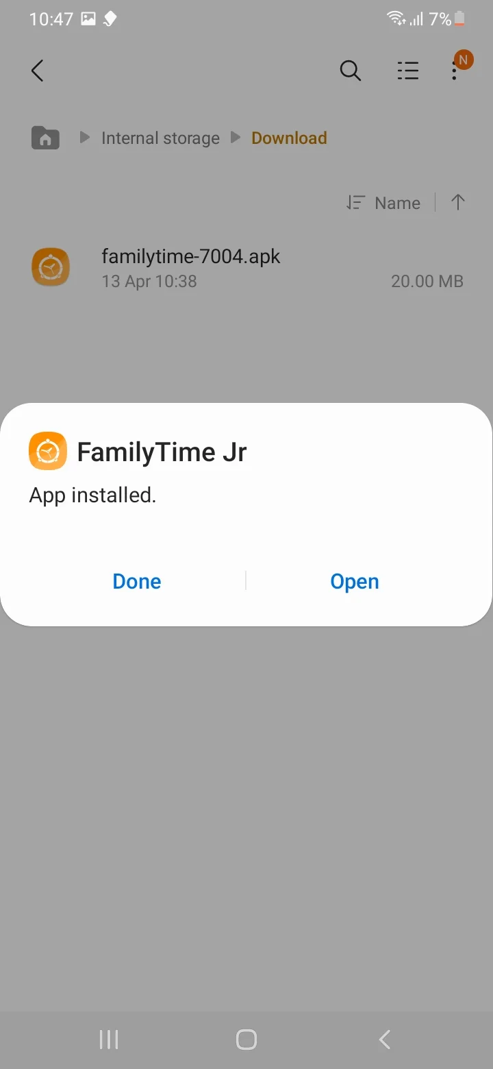 installation step