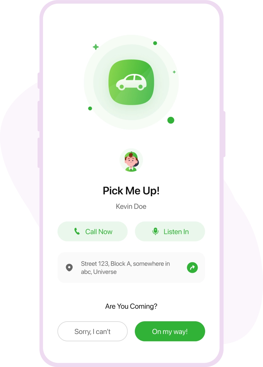 PickMeUp Alert