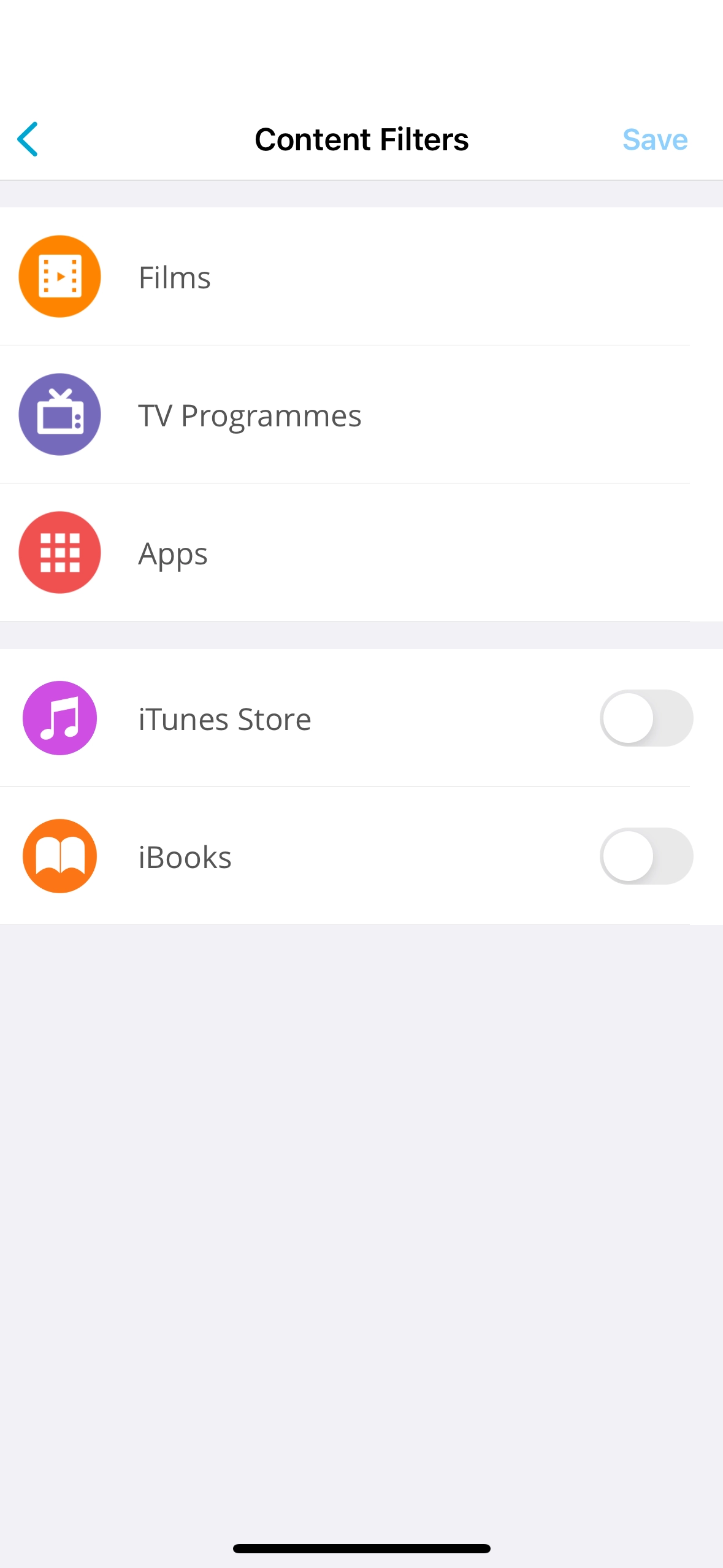 Content Filter For iOS