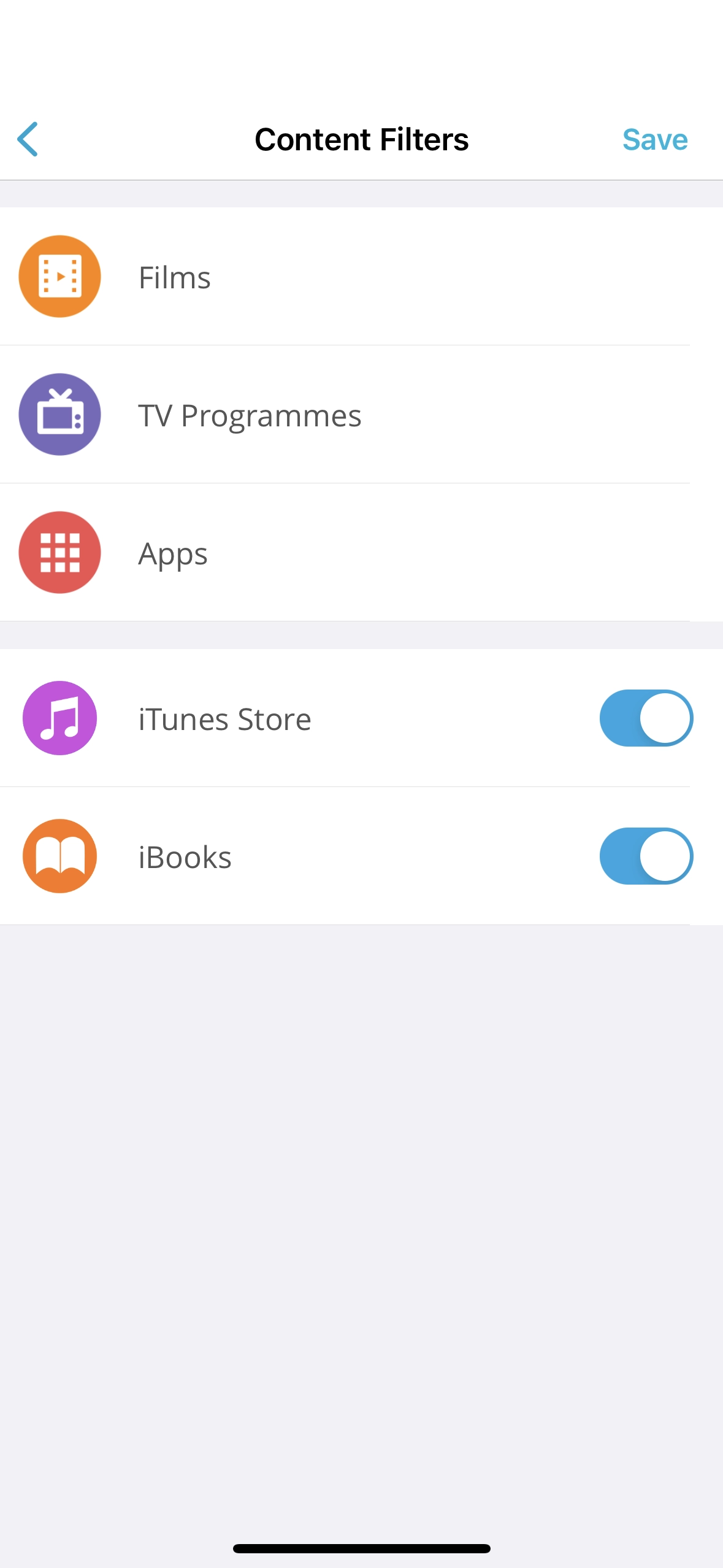Content Filter For iOS