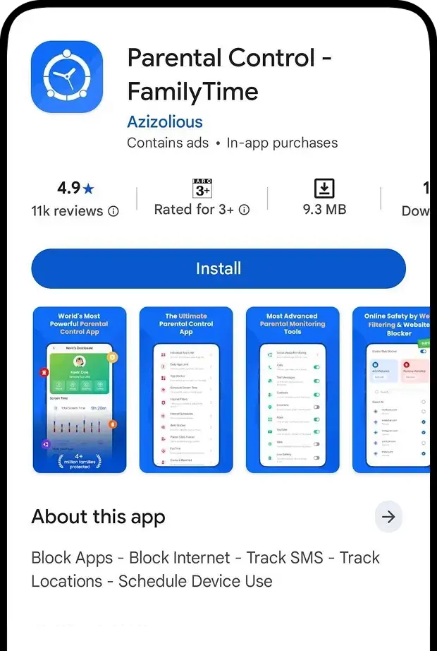 familytime Parent app installation